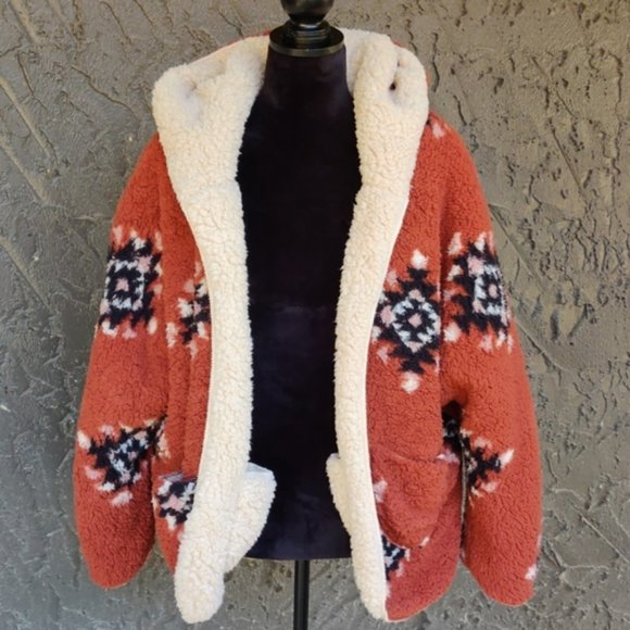 Sweet Rain Jackets & Blazers - NWT Sweet Rain Reversible Teddy Bear Sherpa Coat